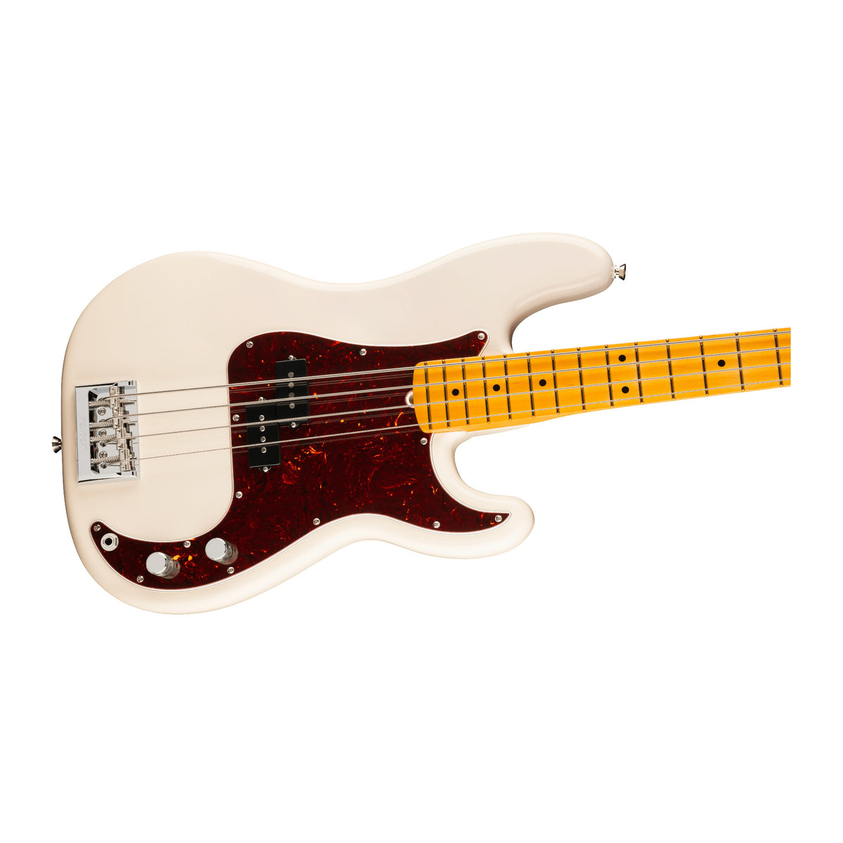 Fender American Professional Precision 4-String Bass Guitar with Maple Fingerboard (Olympic White)