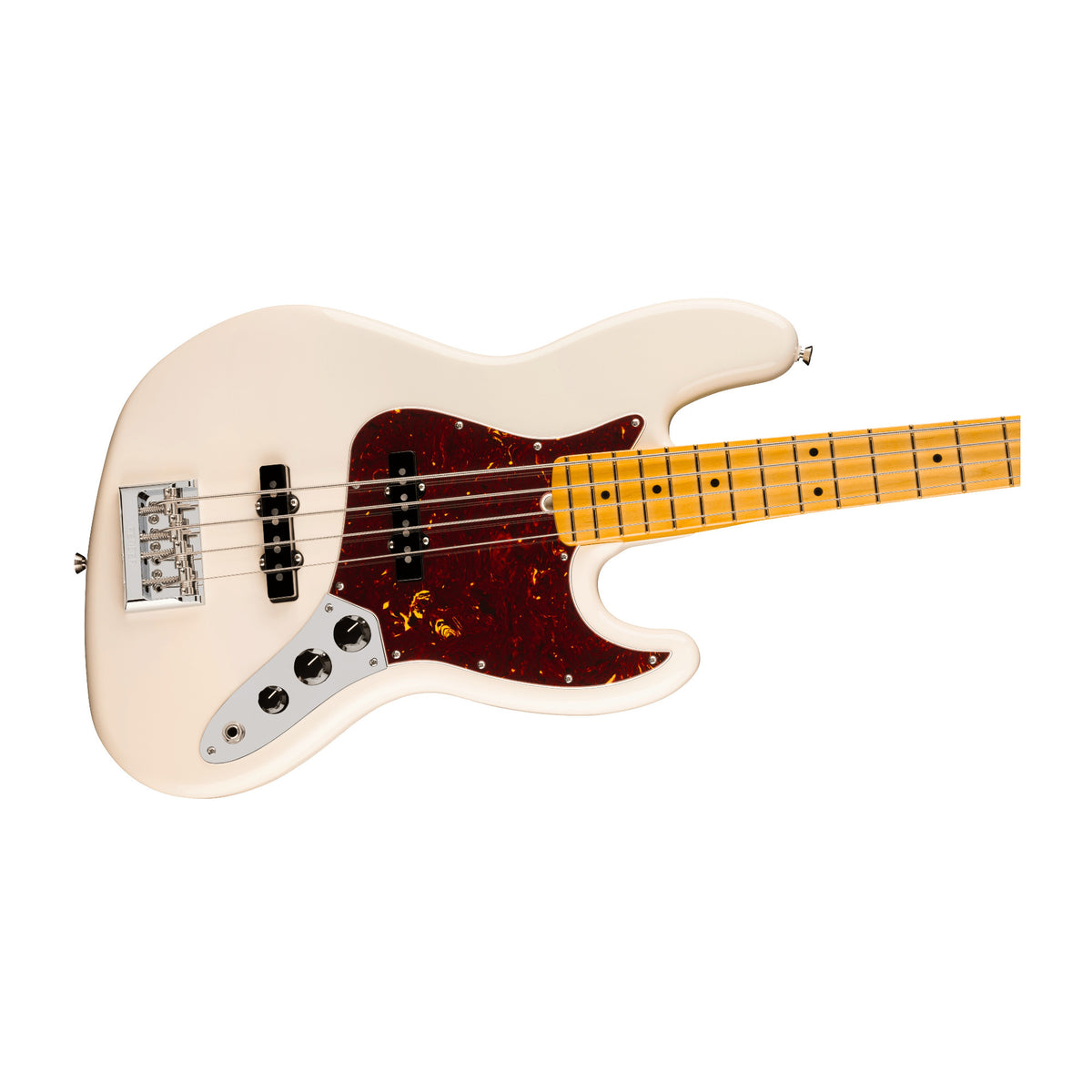 Fender American Professional Jazz 4-String Bass Guitar with Maple Fingerboard (Olympic White)