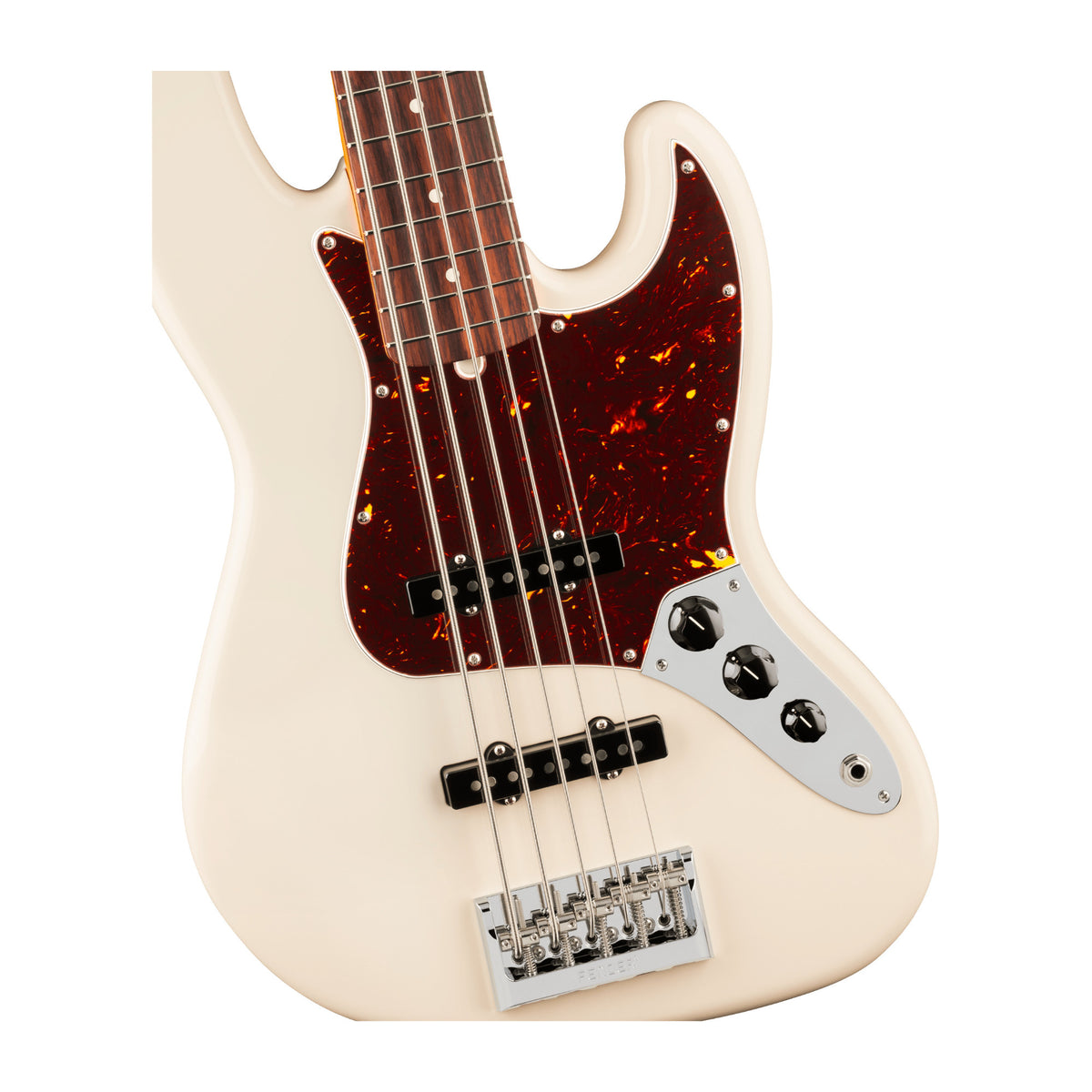 Fender American Professional Jazz Bass V with Slim C-Shaped Neck Profile (Olympic White)