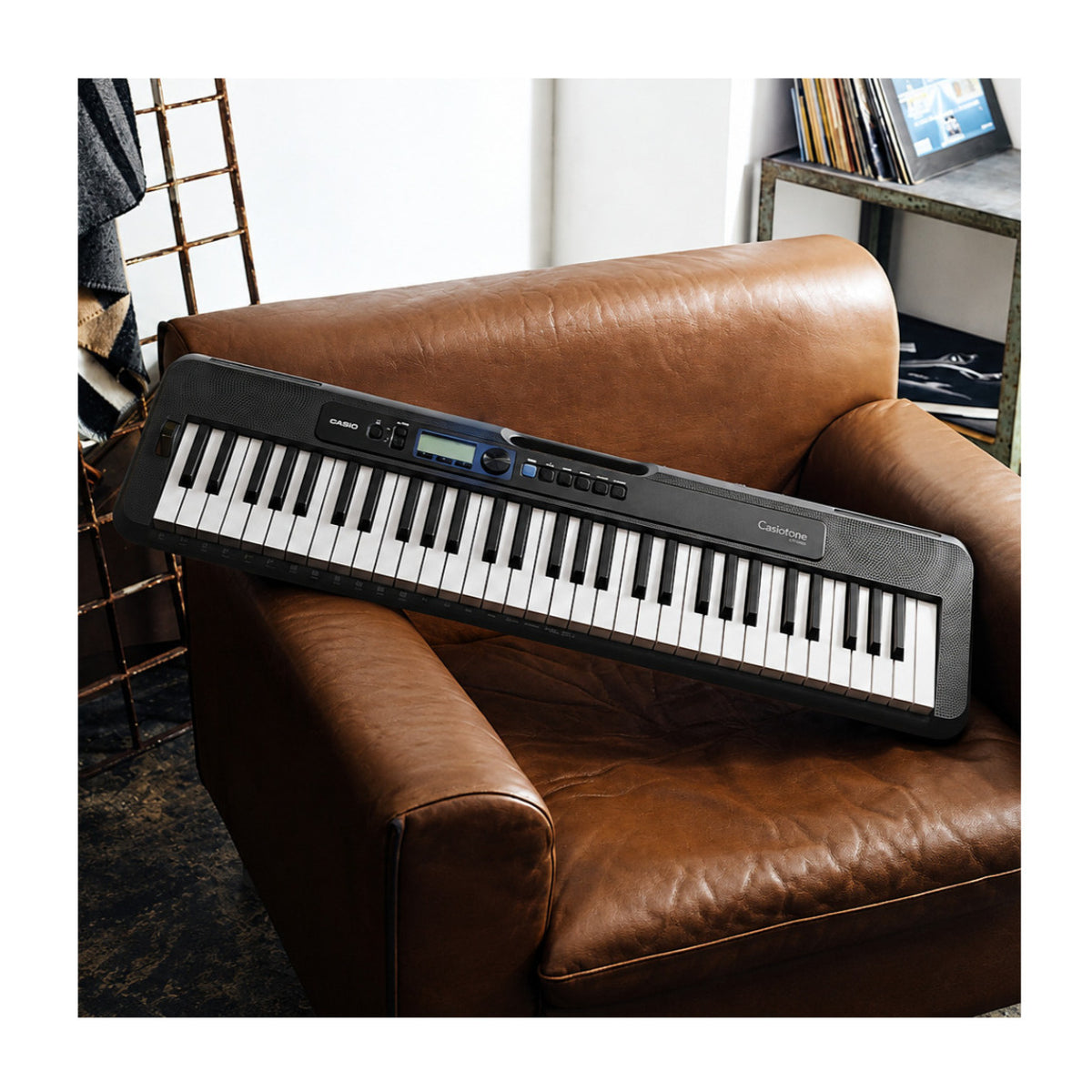 Casio Casiotone CT-S300 61-Key Keyboard Bundle with Stand, Bench, Sustain Pedal, and Headphones