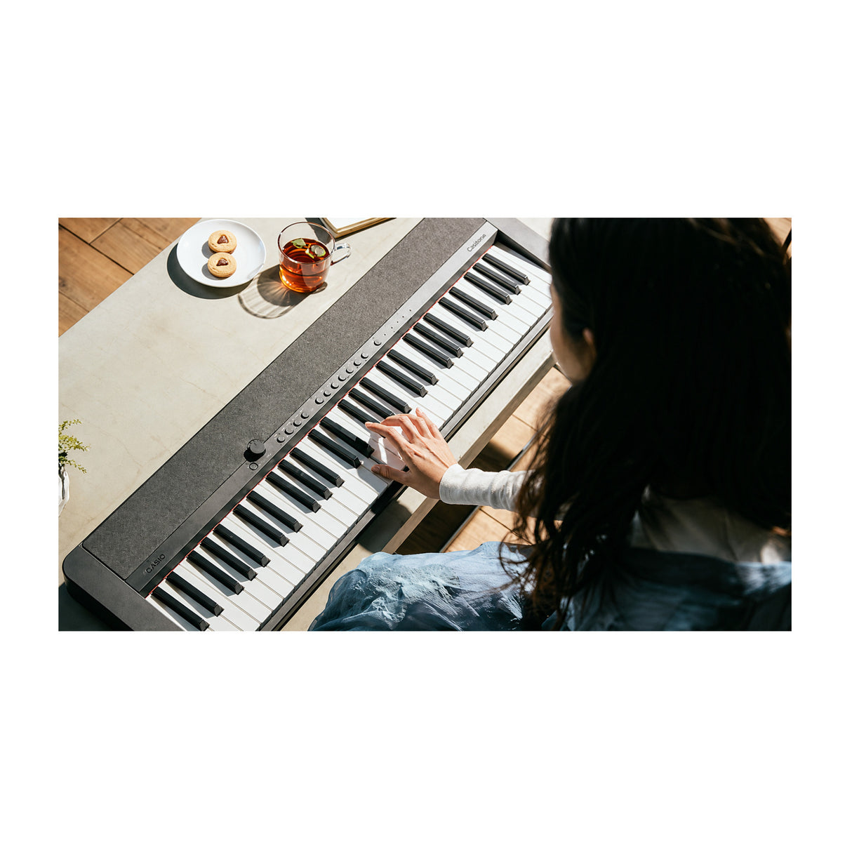 Casio Casiotone CT-S1 Black 61-Key Keyboard Bundle with Stand, Bench, Sustain Pedal, and Headphones