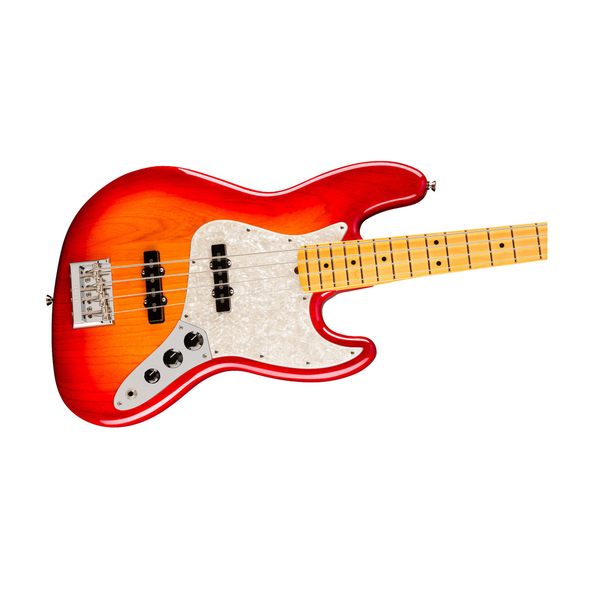 Fender American Professional Jazz Bass with C-Shaped Neck and V-Mod III Pickups (Aged Cherry Burst)