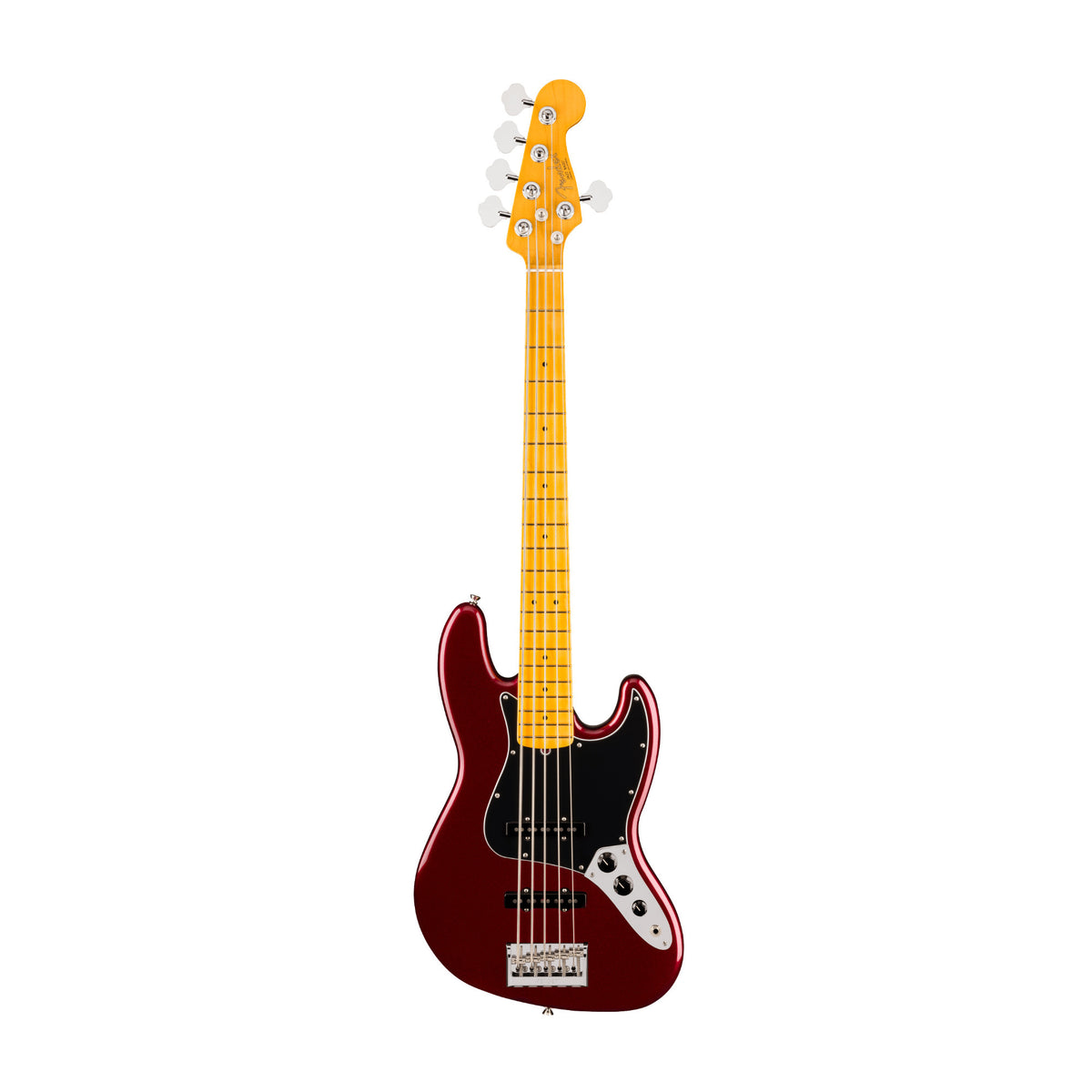 Fender American Professional Jazz Bass V with Slim C-Shaped Neck and Maple Fingerboard (Oxblood)