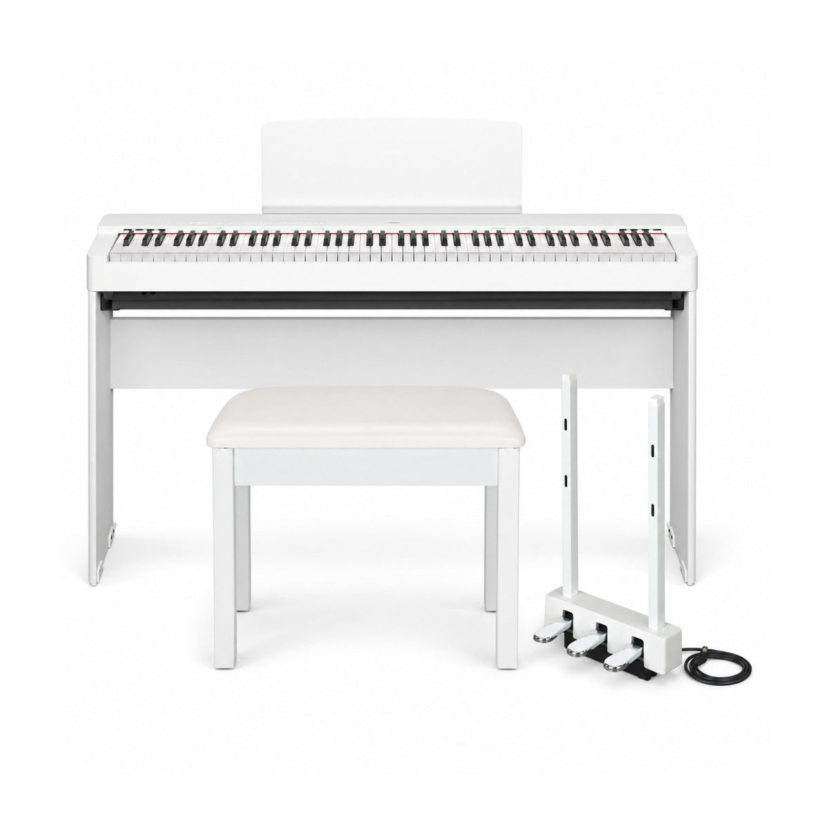 Yamaha P-225 88 Key Portable Electric Digital Piano (White) Bundle