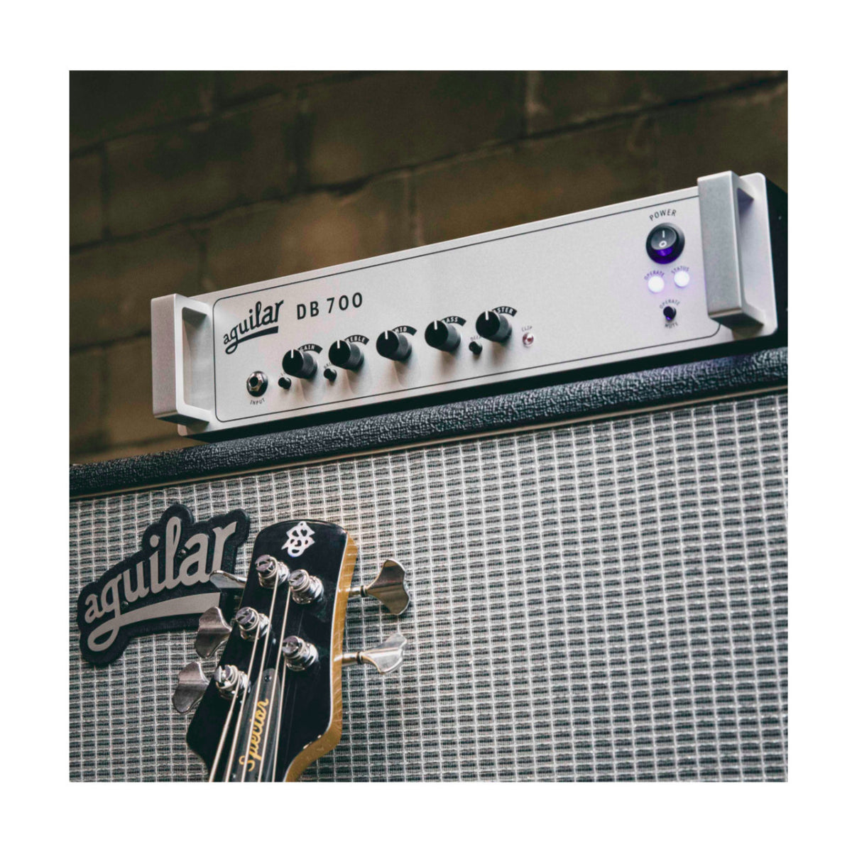 Aguilar DB700 Hybrid 700W Tube Pre-Amp Bass Amplifier Head with Dual 12AX7 Tubes and Universal Mains