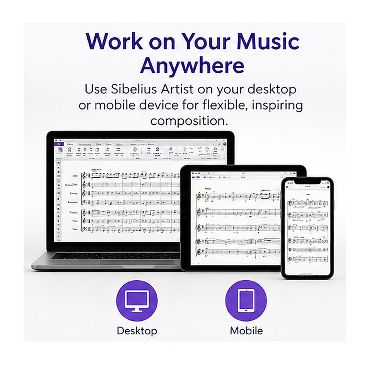 Avid Sibelius Artist 1 Year Subscription Renewal Music Notation Software
