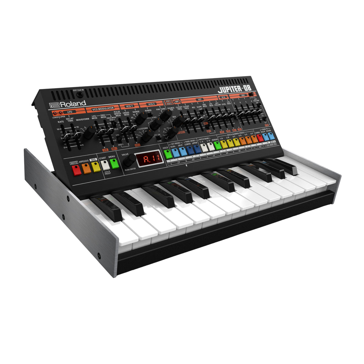 Roland Jupiter-08 Compact Boutique Synthesizer with K-25m Keyboard Dock and Built-in Speakers