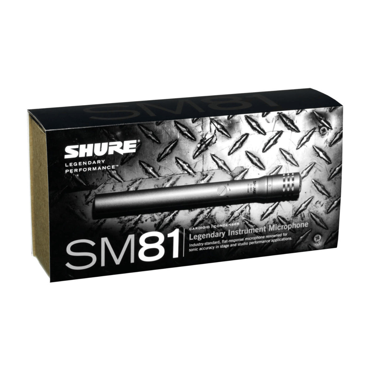 Shure SM81-LC Cardioid Condenser Instrument Microphone with Foam Windscreen and Rugged Steel Body