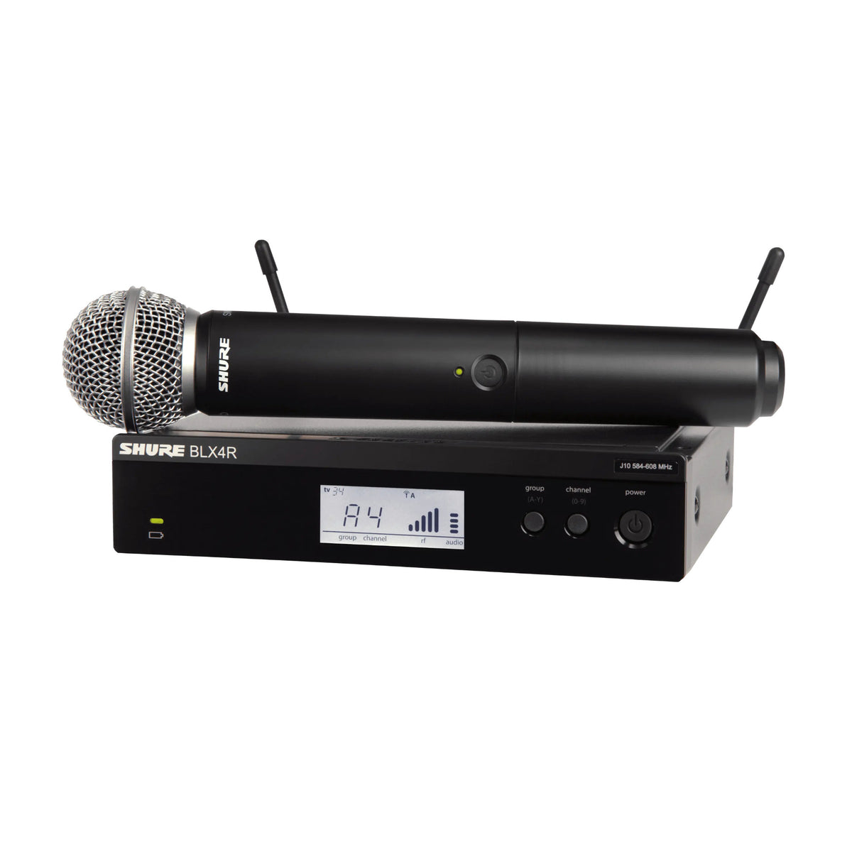 Shure BLX24R/SM58-H9 Wireless Vocal Rack Mount System with SM58 Handheld Microphone (H9 Band)