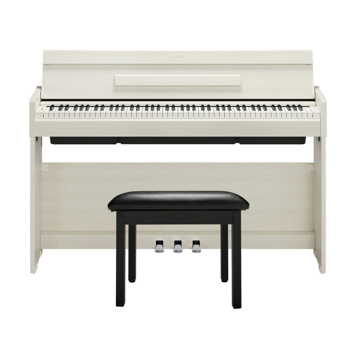 Yamaha Arius YDP-S36WB 88-Key GHS Home Digital Piano Bundle with Flip-Top Piano Bench (White Birch)