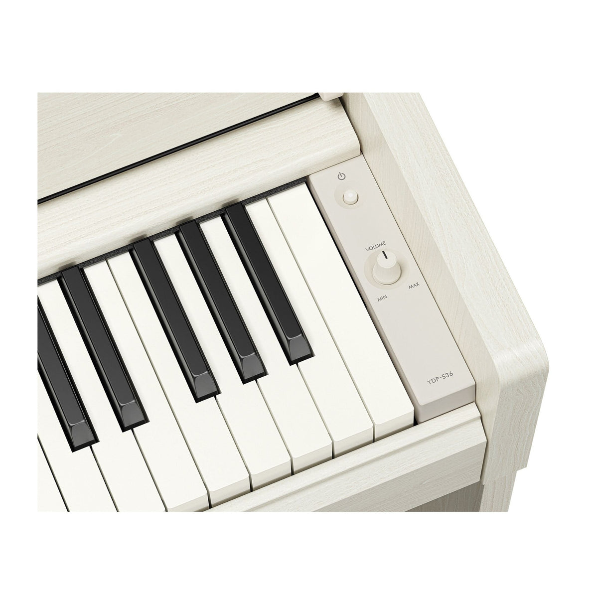 Yamaha Arius YDP-S36WB 88-Key GHS Home Digital Piano Bundle with Flip-Top Piano Bench (White Birch)