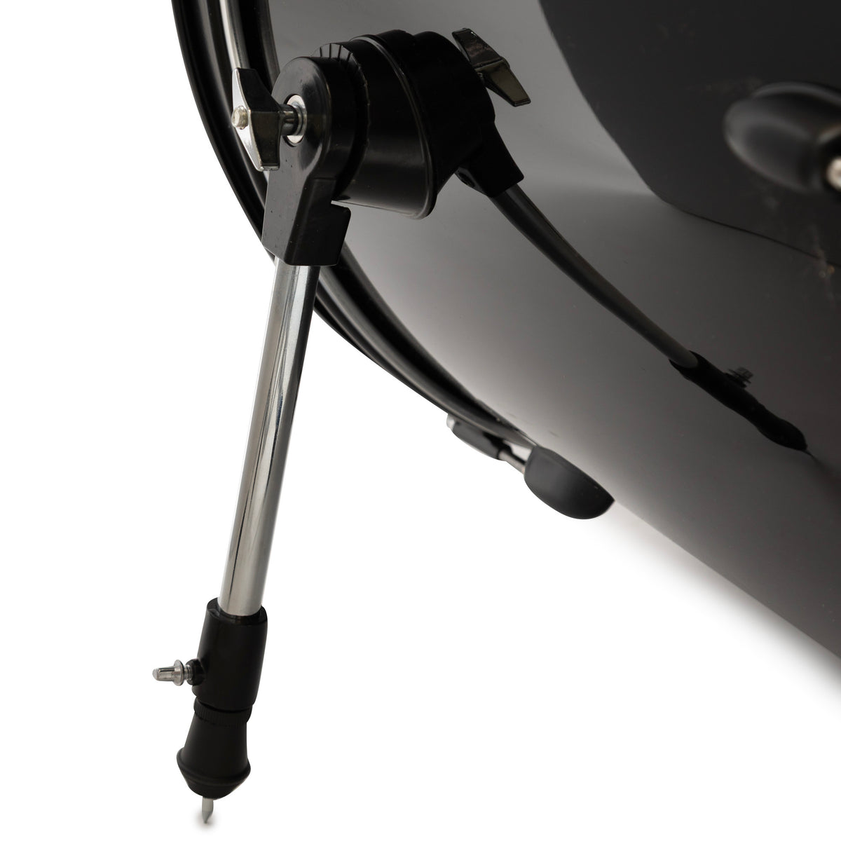 Silber & Co. 5-Piece Complete Acoustic Drum Set with Throne (Black)