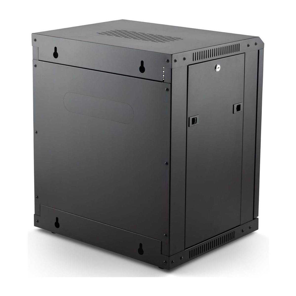On-Stage RKD1200 12U Wall-Mount Knock-Down Steel Equipment Rack with Lockable Door and Side Panels