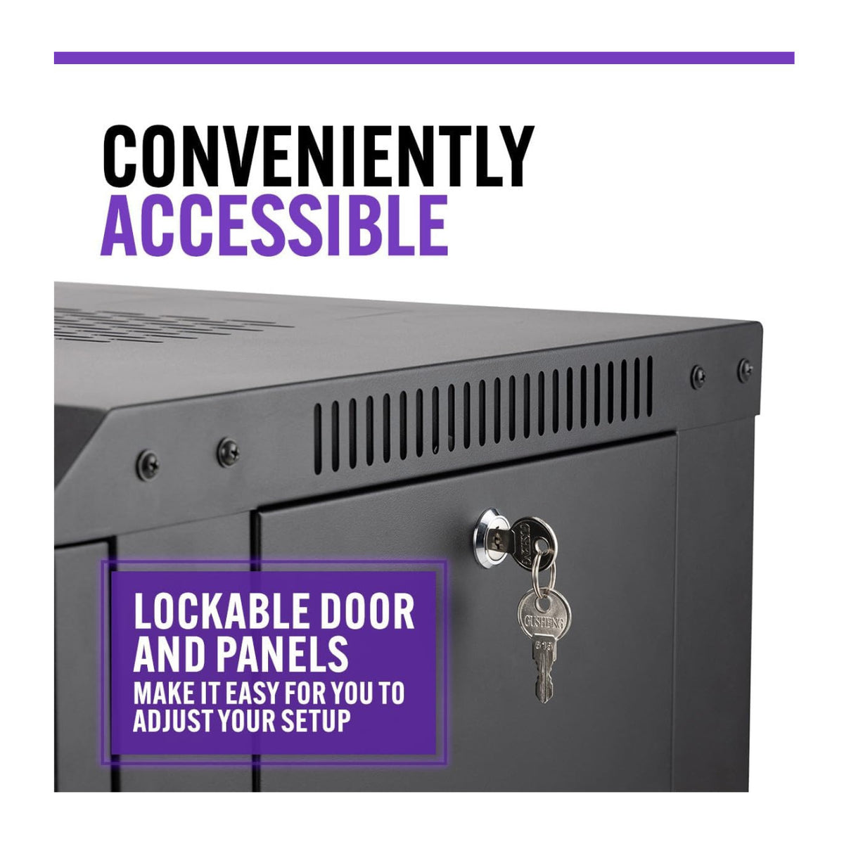 On-Stage RKD1200 12U Wall-Mount Knock-Down Steel Equipment Rack with Lockable Door and Side Panels