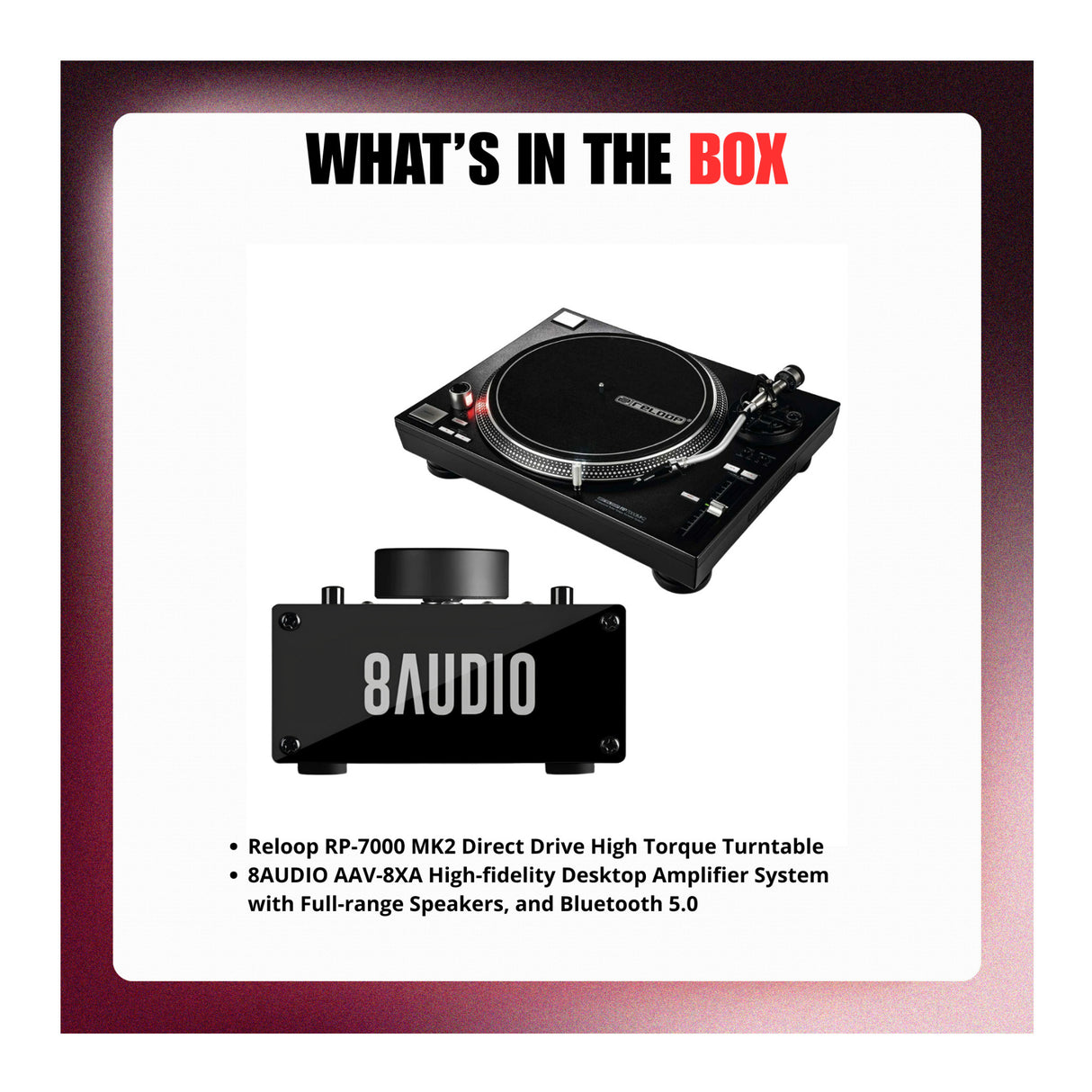 Reloop RP-7000 MK2 Direct Drive High Torque Turntable with Amplifier System - 9