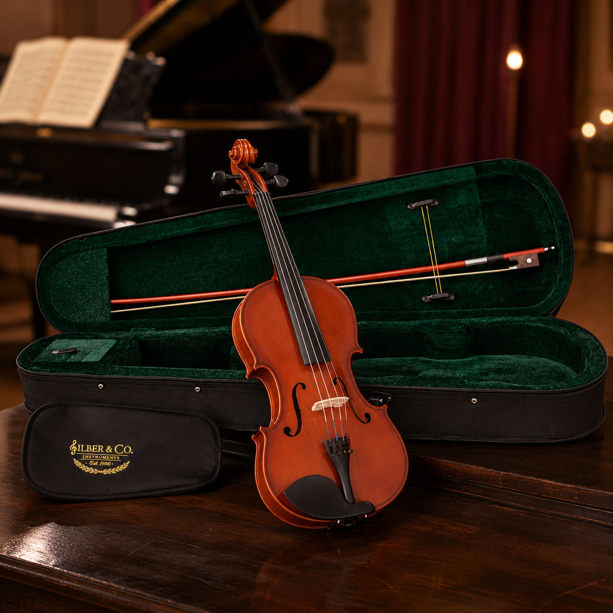 Silber & Co. 1/2 Size Student Violin Bundle InfoG 6