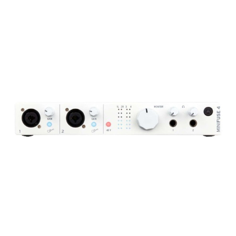 Arturia MiniFuse 4 Portable Audio/MIDI Interface USB Type-C Connectivity (White)