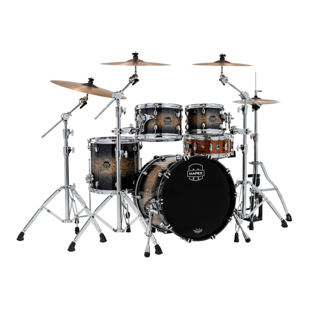 Mapex Saturn VI Fusion 4-Piece Drum Shell Pack (Black Ink Burst)
