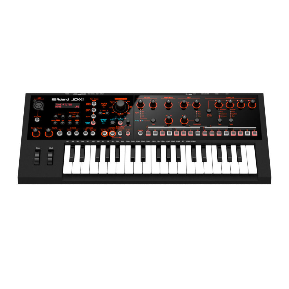 Roland JD-XI 37-Key Interactive Analog/Digital Crossover Synthesizer (Black)