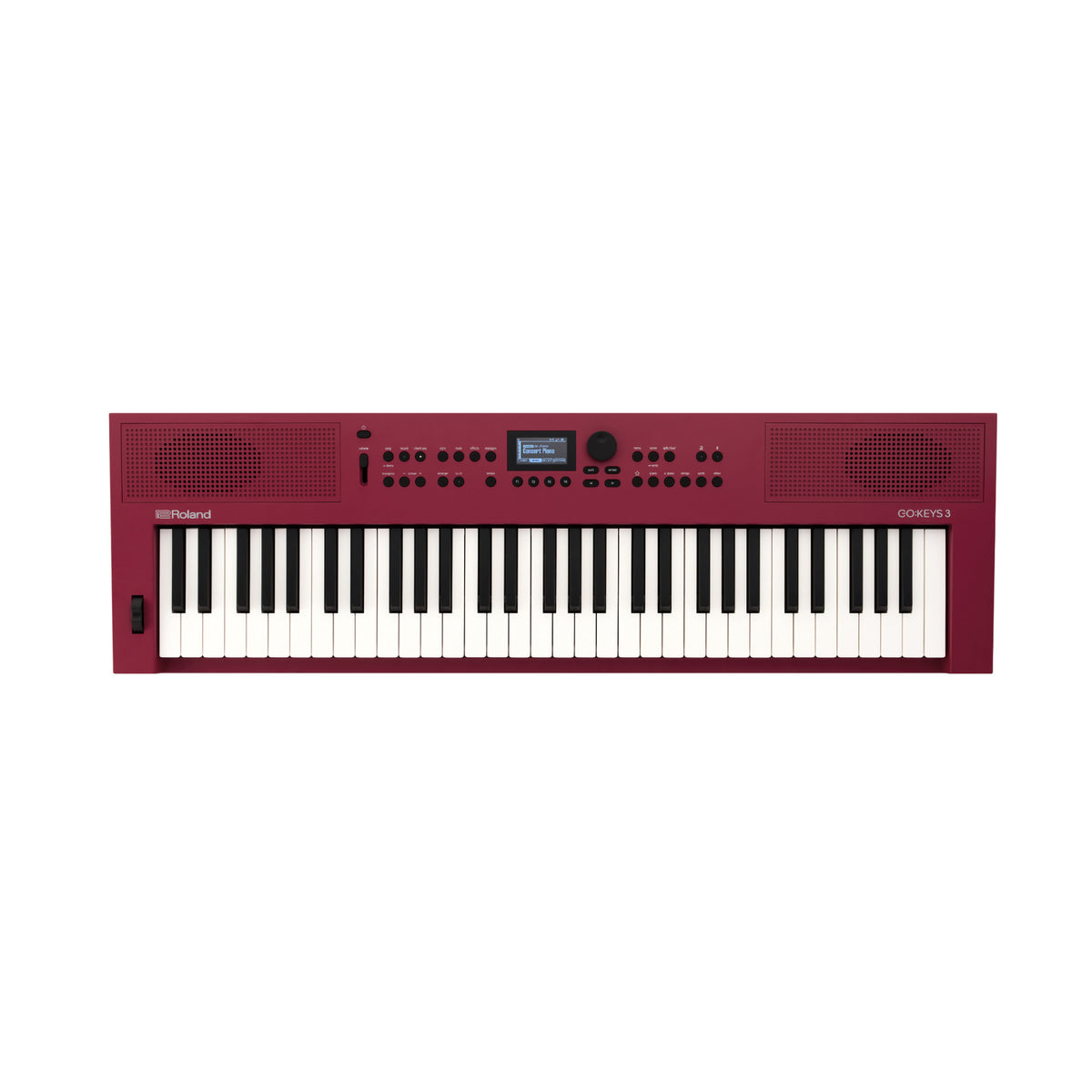 Roland GO:KEYS 3 Dark Red Keyboard with Stand, Bench, Pedal, and Headphones - 2