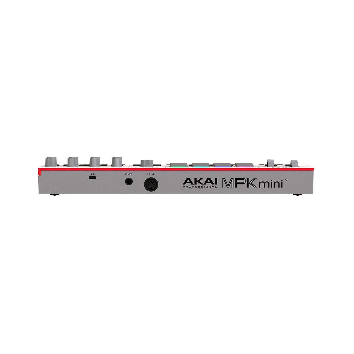 Akai Professional MPK Mini IV 25-Key USB-C MIDI Keyboard Controller (White) with Cover and Pedal - 3