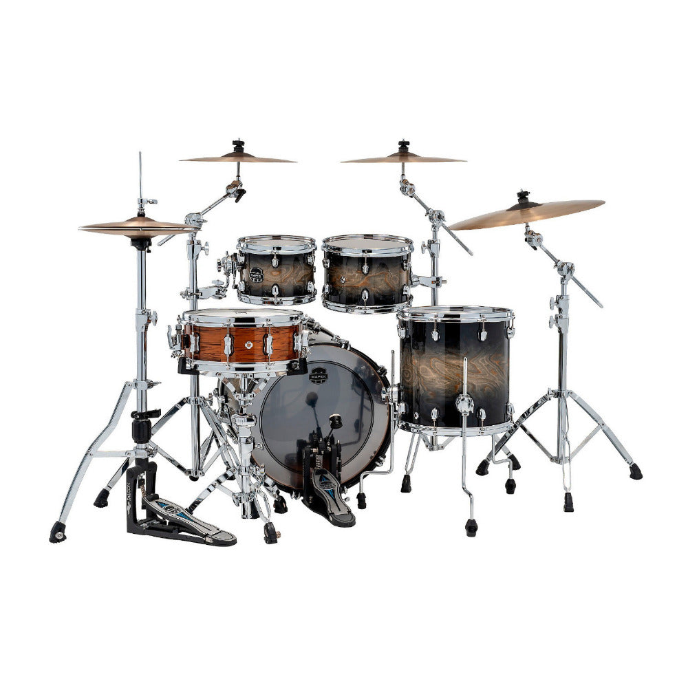 Mapex Saturn VI Fusion 4-Piece Drum Shell Pack (Black Ink Burst)