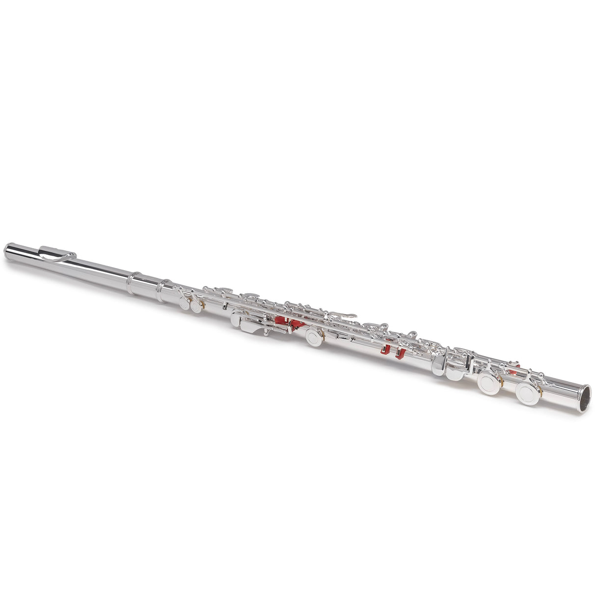 Silber & Co. C Flute (Silver) with 16 Closed Keys and Carrying Case - 3