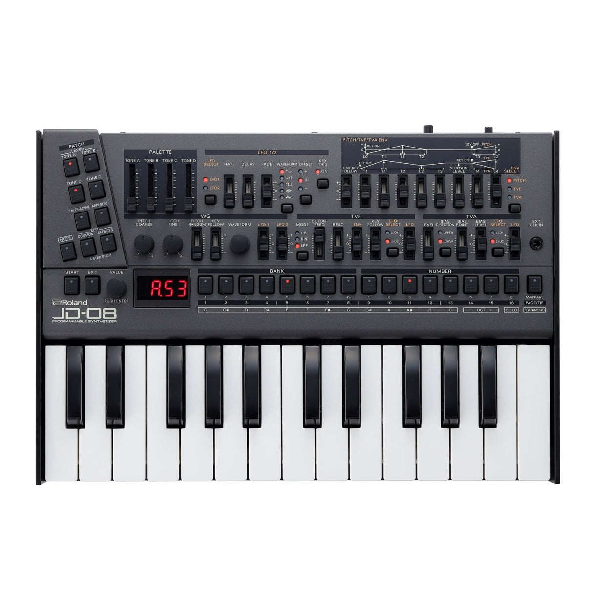 Roland JD-08 Tabletop Sound Module Boutique Synthesizer Bundle with Accessories