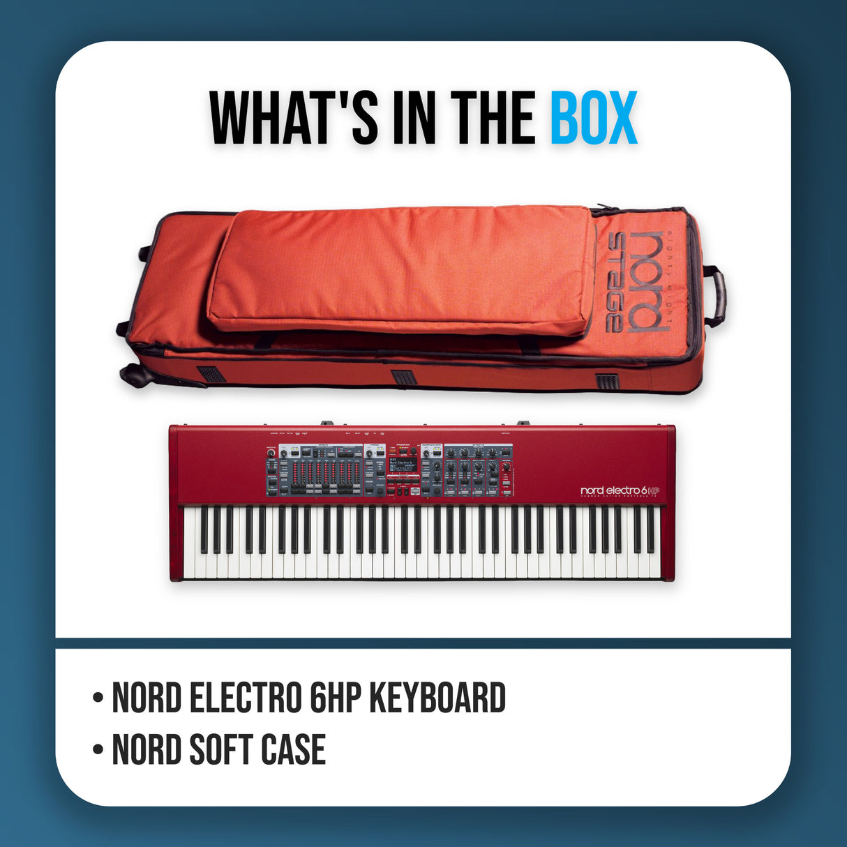 Nord Electro 6HP Keyboard with 73-Key Hammer-Action Keybed Bundle with Soft Case