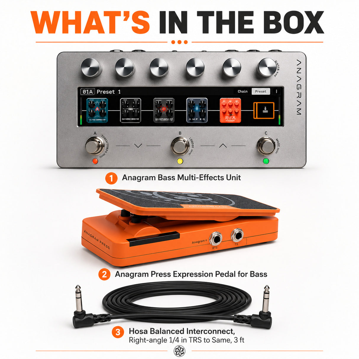 Darkglass Anagram Bass Multi-Effects Unit Pedal with Bass Press Expression Pedal