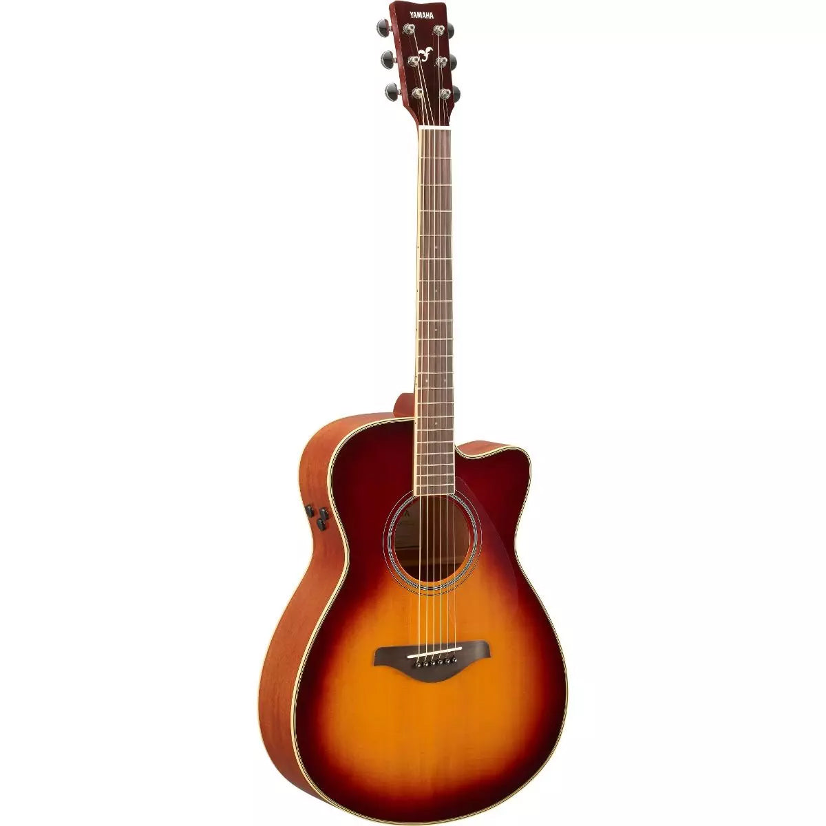 Yamaha FGC-TA-BS TransAcoustic Cutaway 6-String Concert Guitar (Brown Sunburst, Right-Handed)