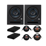 PreSonus Eris Pro 8 8-Inch 2-Way Studio Monitors with 1/4-Inch TRS Cables Bundle