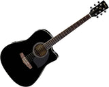 Ibanez PF15ECE PF Dreadnought Cutaway Acoustic-Electric Cutaway Guitar (Black)