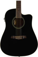 Ibanez PF15ECE PF Dreadnought Cutaway Acoustic-Electric Cutaway Guitar (Black)