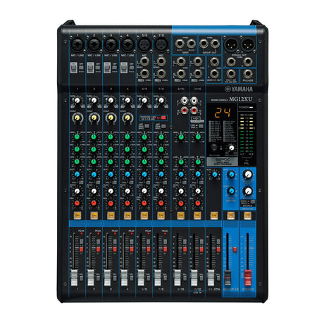 Yamaha MG12XU 12-Input 4-Bus Mixer Bundle with Cables - Includes TRS, XLR, and Stereo Breakout Cable - 3