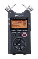 Tascam DR-40 Handheld 4-Track Recorder with Boom Arm/Adapter and 32GB microSD