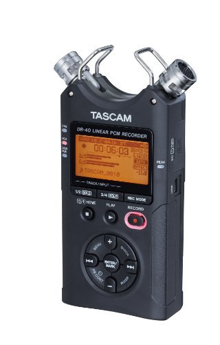 Tascam DR-40 Handheld 4-Track Recorder with Boom Arm/Adapter and 32GB microSD