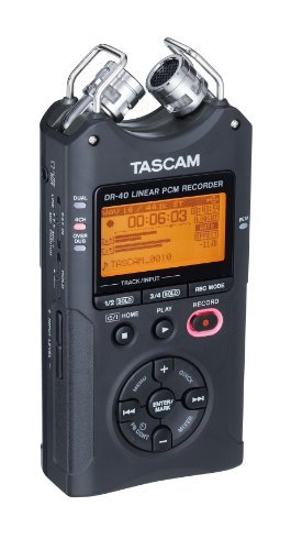 Tascam DR-40 Handheld 4-Track Recorder with Boom Arm/Adapter and 32GB microSD