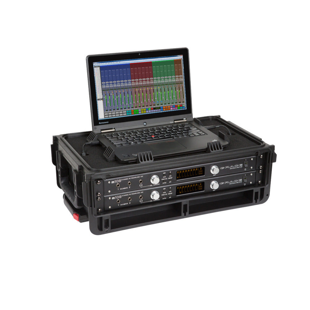 SKB Injection Molded 2U Studio Flyer Rack Case