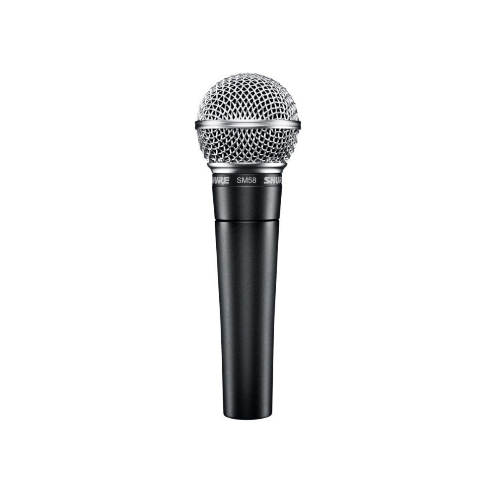 Shure SM58-LC Vocal Microphone with Knox Gear Boom Arm, Pop Filter and XLR Cable