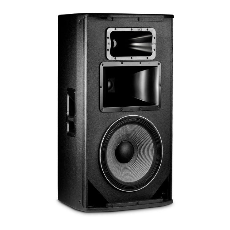 JBL SRX835P Portable 15" 3-Way Self-Powered Speaker with Speaker Stand, Two XLR Microphone Cables