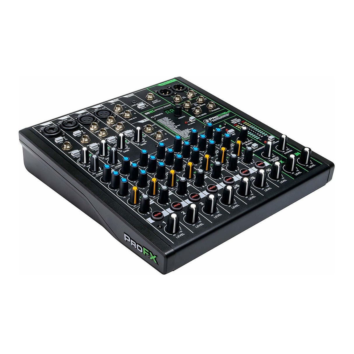 Mackie ProFX Series, Mixer - Unpowered, 10-Channel w/USB (ProFX10v3)