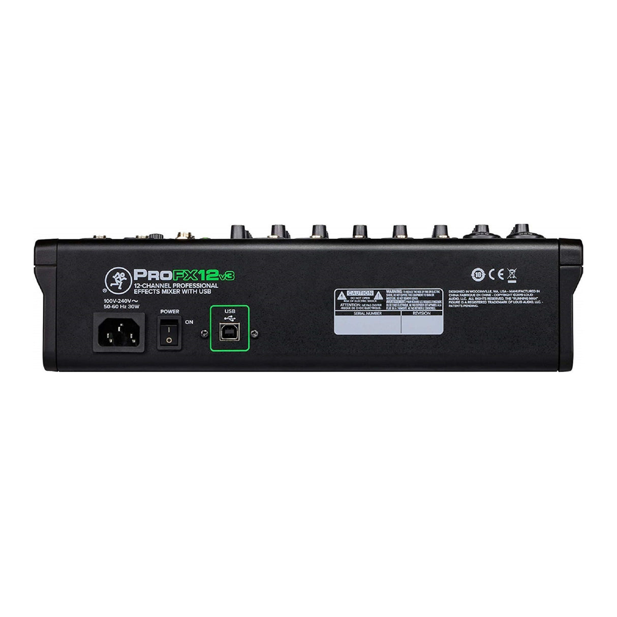 Mackie ProFX Series, Mixer - Unpowered, 12-Channel w/USB (ProFX12v3)