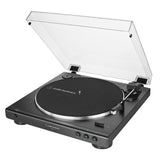 Audio-Technica AT-LP60X Turntable (Black) with Powered Studio Monitors Pair
