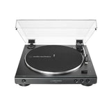 Audio-Technica AT-LP60X Turntable (Black) with Powered Studio Monitors Pair
