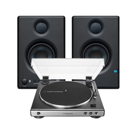 Audio-Technica AT-LP60X Stereo Turntable with PreSonus Eris Monitor Speakers - 1