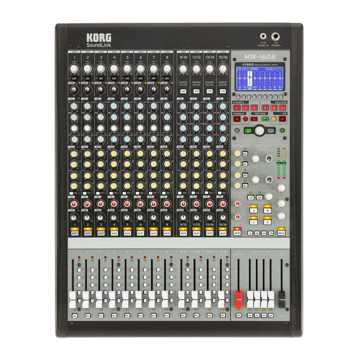 Korg SoundLink MW1608 16-Channel 8-Bus Hybrid Analog/Digital Mixer