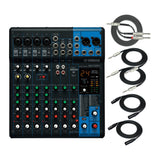 Yamaha MG10XU 10-Input Stereo Mixer with FX Bundle and Cables