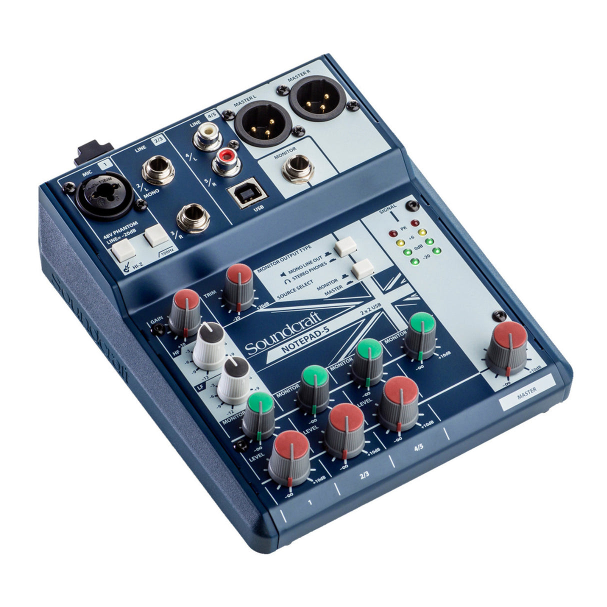Soundcraft Notepad-5 Small-Format Analog Five-Channel Mixing Console Bundle