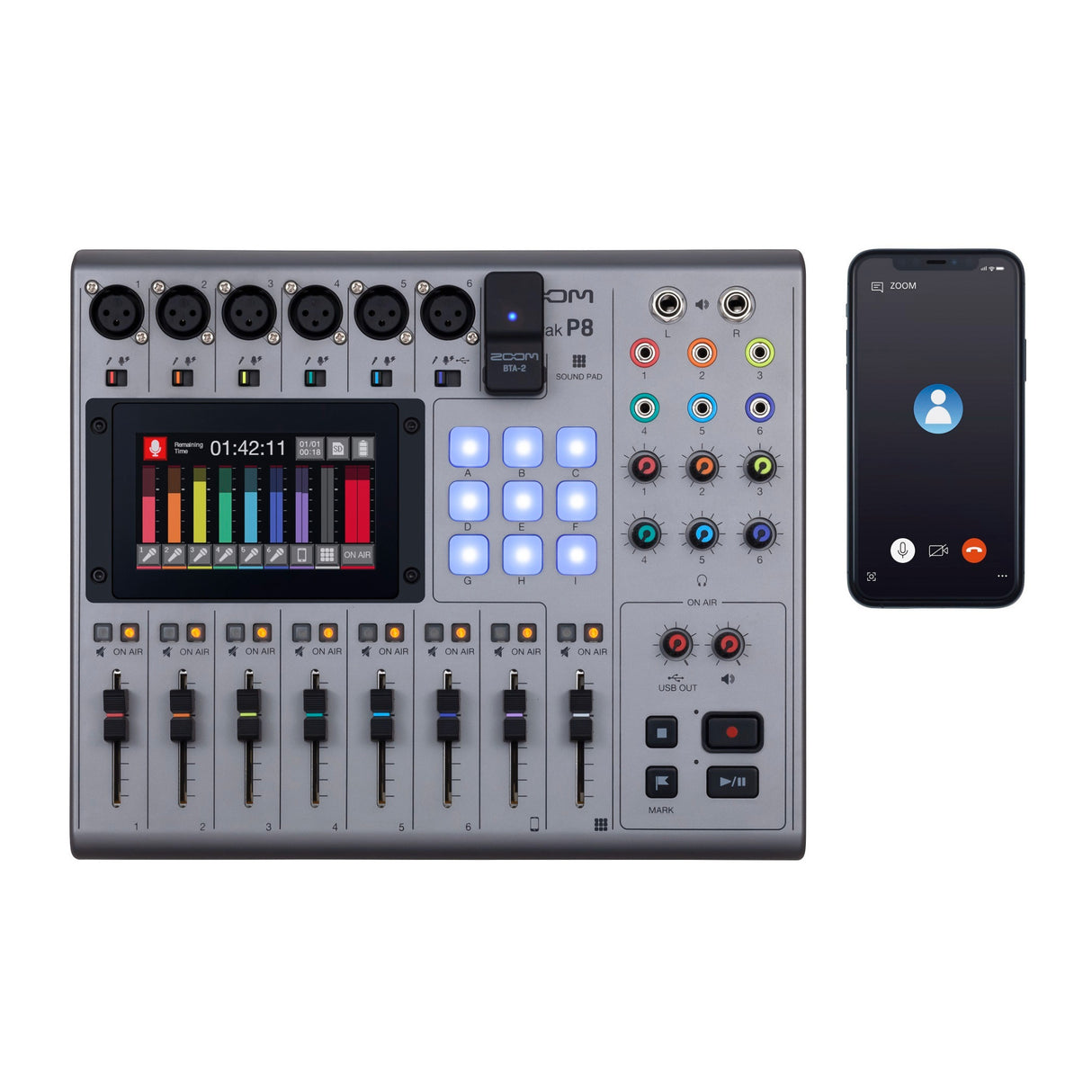 Zoom PodTrak P8 Podcasting Recorder